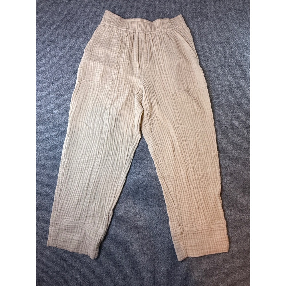 Madewell Lightspun Cotton Gauze Pull-On Balloon Pants XS Dried Flax